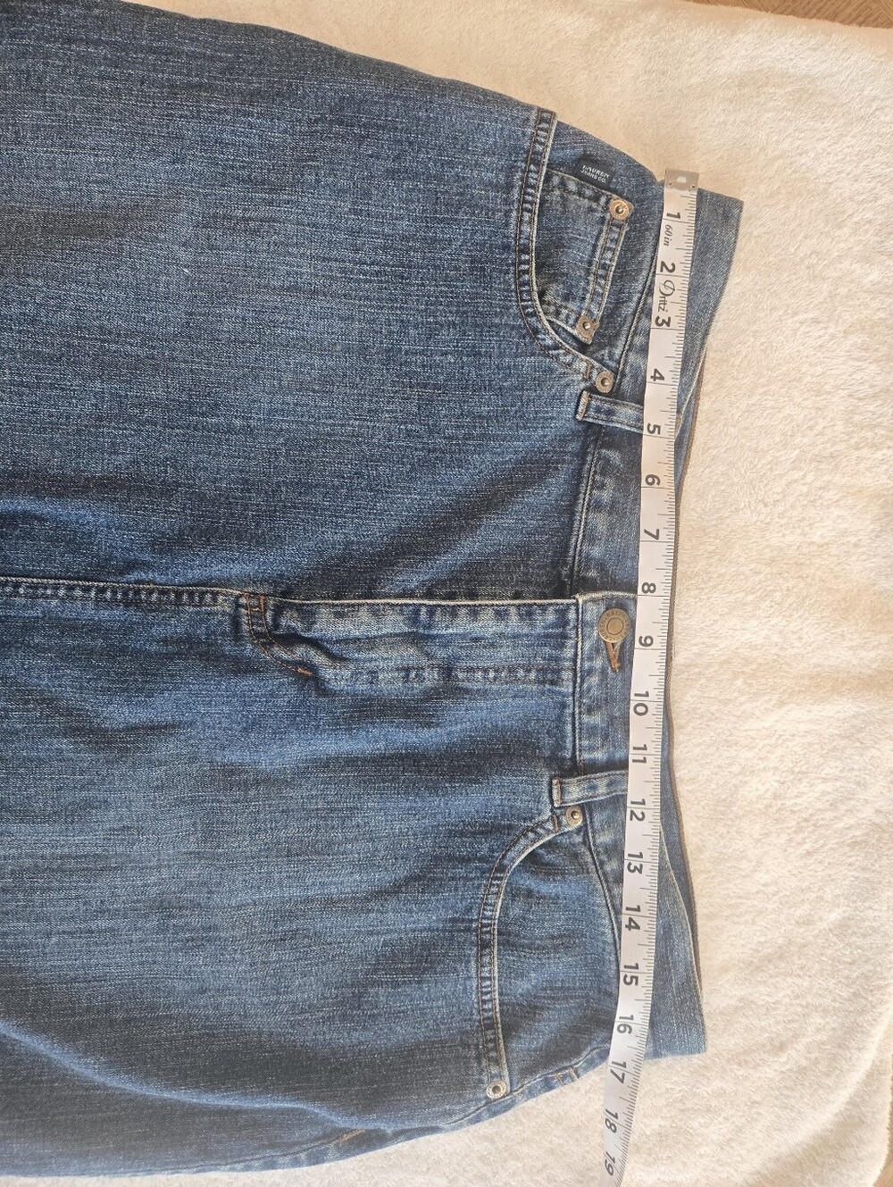 Vintage Ralph Lauren‎ Blue Denim Mini Skirt - Picture 6 of 6